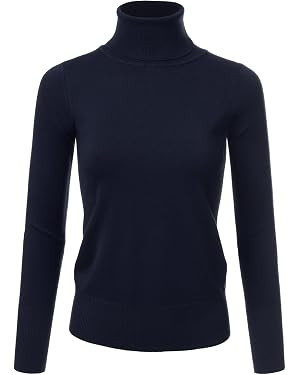 JJ Perfection Stretch Soft Knit Sweater Turtle Neck Long Sleeve Casual Lightweight Pullover Sweat... | Amazon (US)