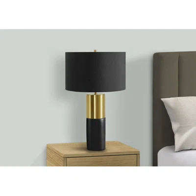 Table Lamp, Lighting, Black Concrete, Black Shade, Contemporary | Wayfair North America