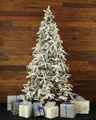 Amazon.com: Fraser Hill Farm Clear 9 Ft. Flocked Mountain Pine LED String Lighting, 9.0: Home & K... | Amazon (US)