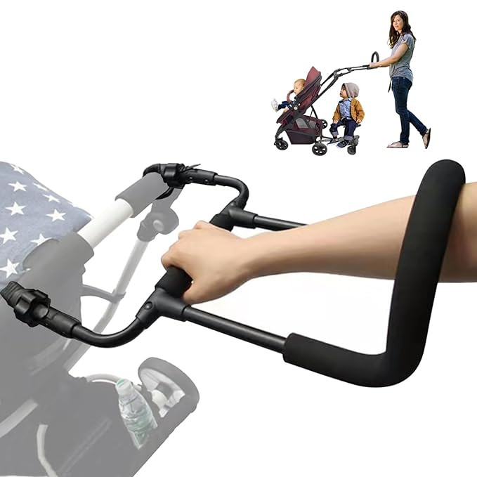 Stroller Extension Handle Bar, Handle Bar Extension for Stroller, Metal Stroller Handle Bar Exten... | Amazon (US)