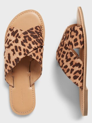 Animal Crossover Slide Sandal | Banana Republic Factory