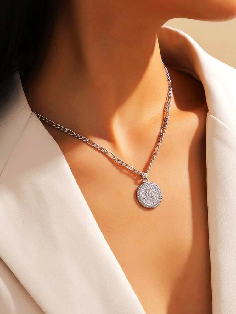 Chinese Coin Charm Necklace | SHEIN