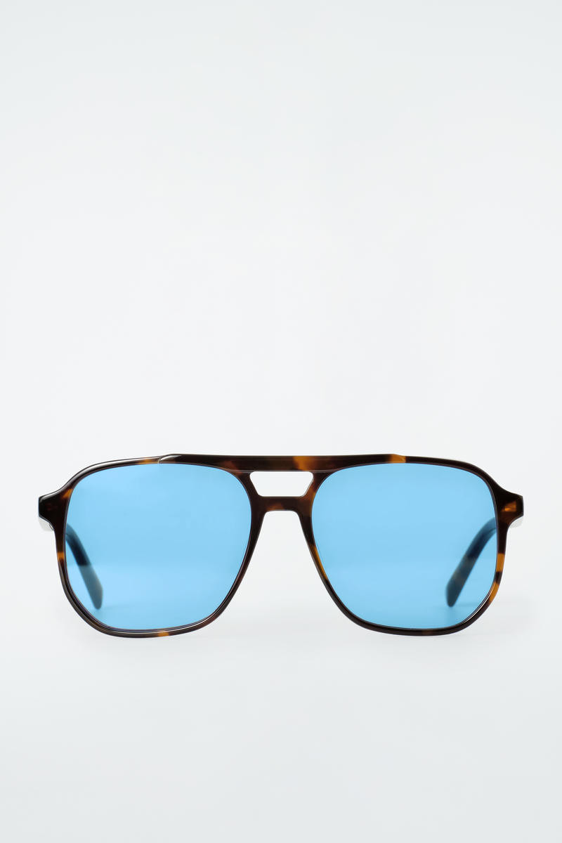 Oversized Square-Frame Aviator Sunglasses | COS (US)