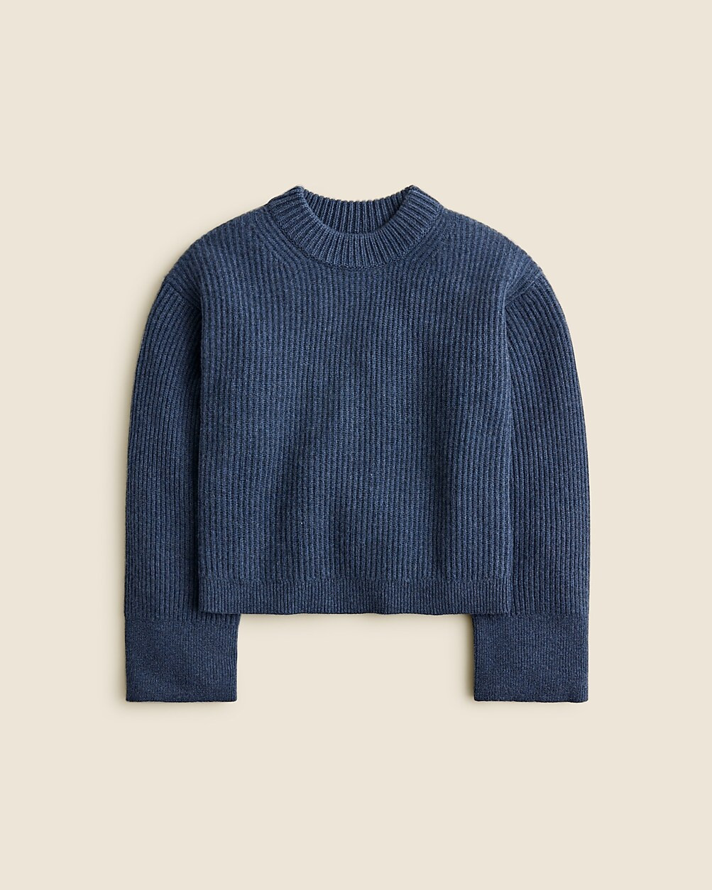 Ribbed cashmere cropped crewneck sweater | J. Crew US