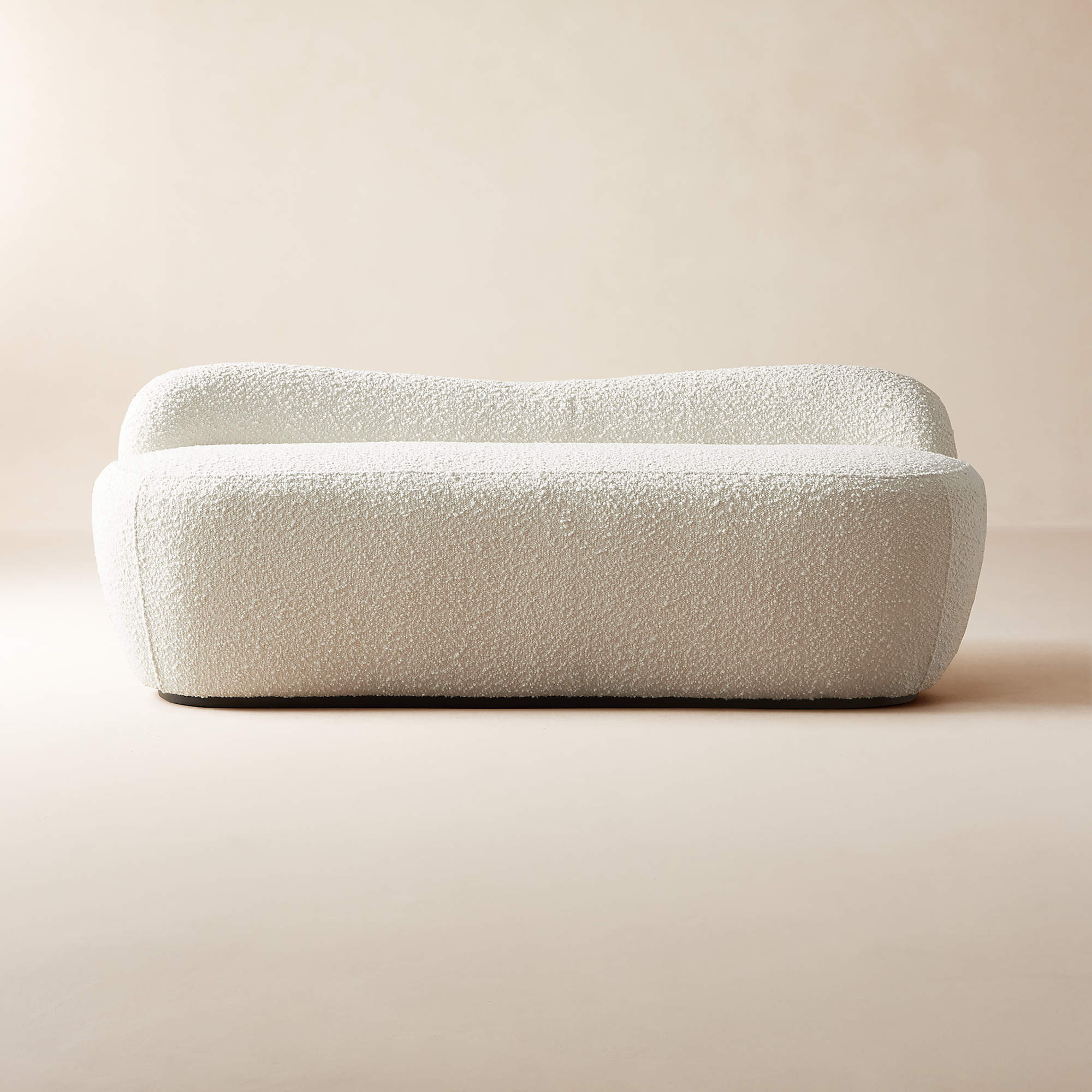 Orleans 62" Warm White Boucle Upholstered Bench + Reviews | CB2 | CB2