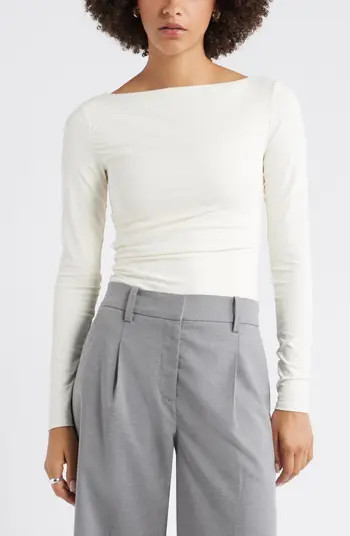 Open Edit Ruched Side Top | Nordstrom | Nordstrom
