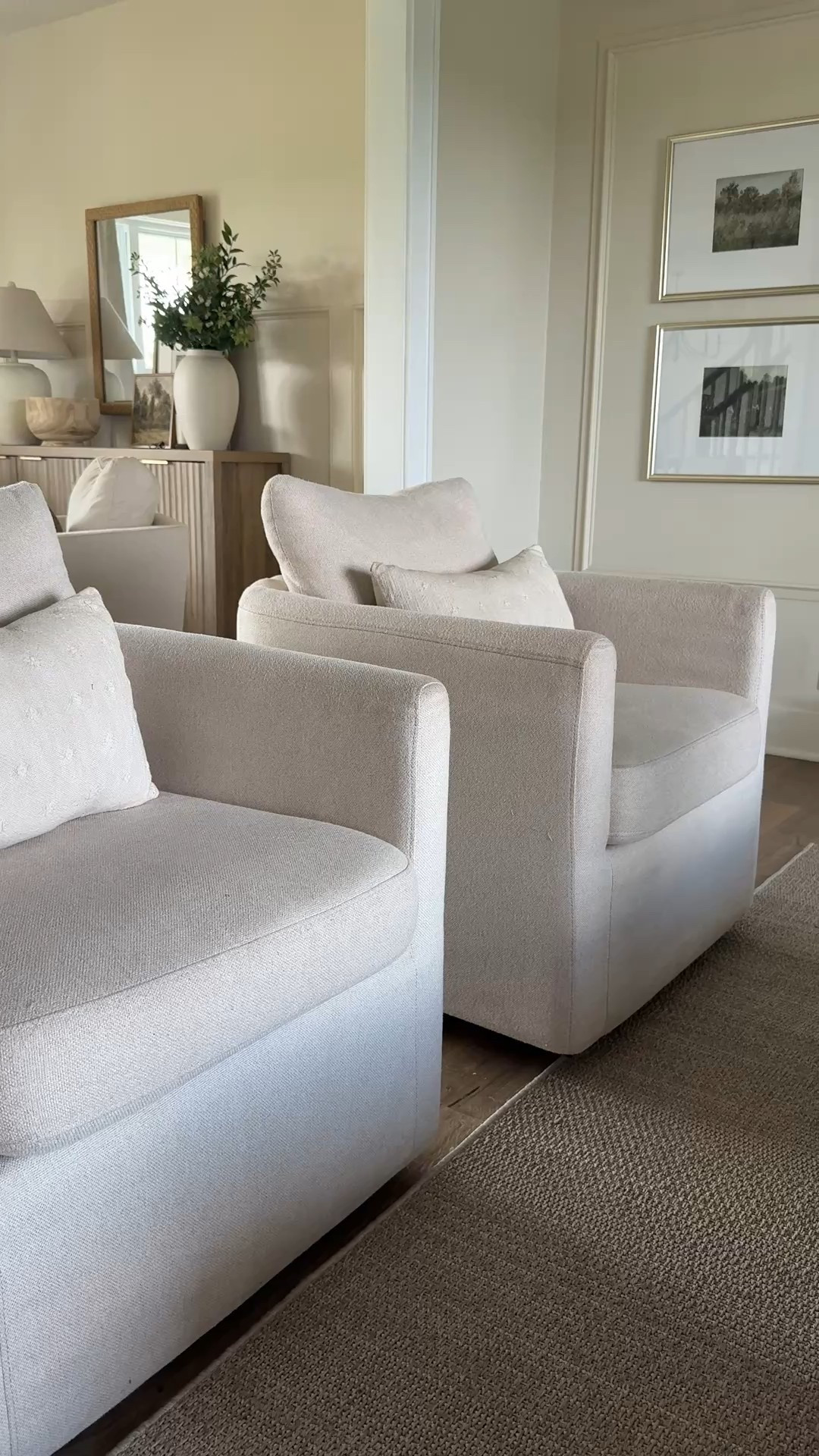 Best selling accent chairs back in stock!!! These are an incredible designer dupe. So comfortable and amazing quality! 

Accent chair, swivel chair, living room chair, area rug, neutral rug, wall frame, living room 

#LTKHome #LTKSaleAlert