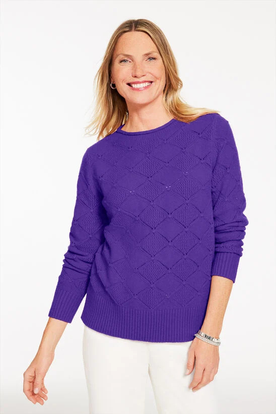 Bobble Texture Crewneck Sweater | Talbots