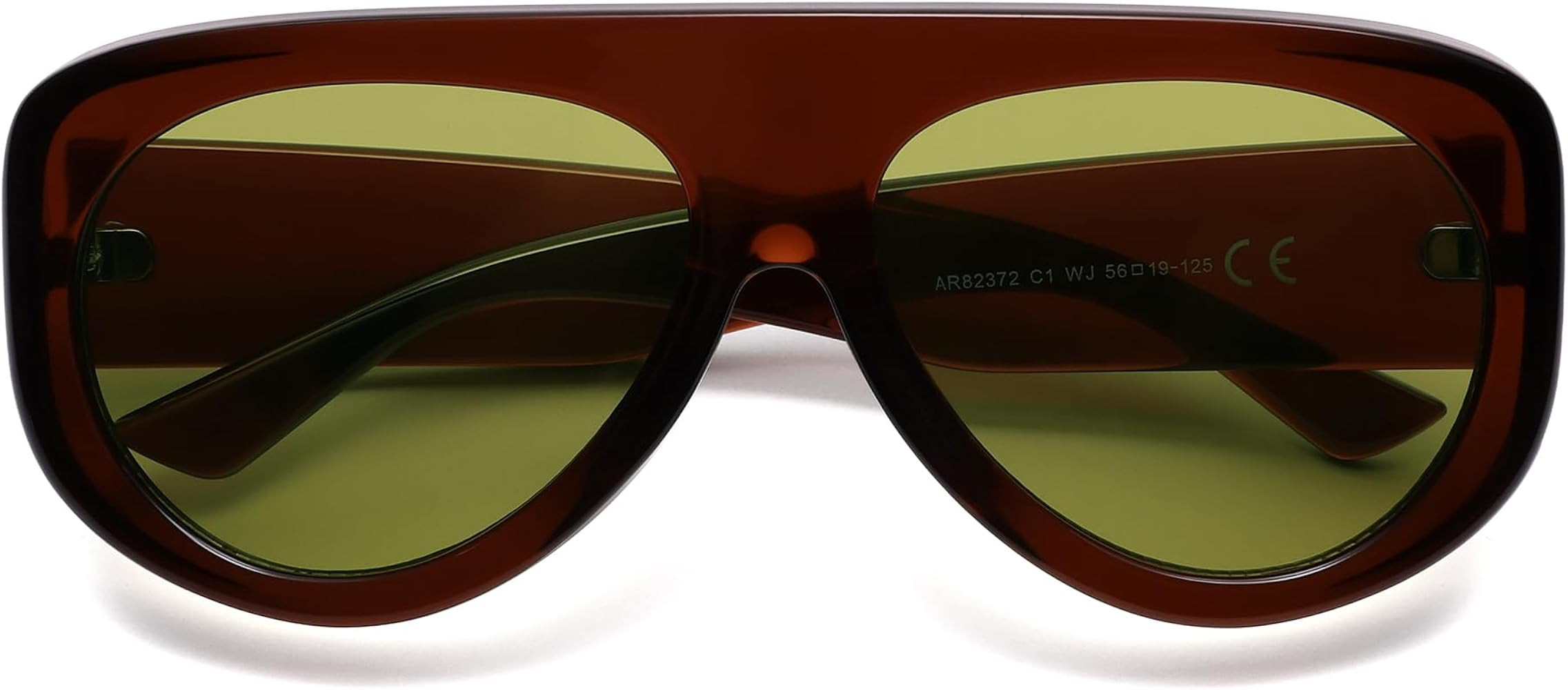 Amazon.com: HERJOUR Trendy Aviator Sunglasses Womens Mens Retro 90s Rectangle Wrap Shades Oversiz... | Amazon (US)