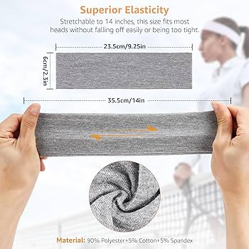 Headbands for Women Non Slip - 7PCS Fashion Sports Hair Bands for Women's Hair, Soft Cotton Cloth... | Amazon (US)