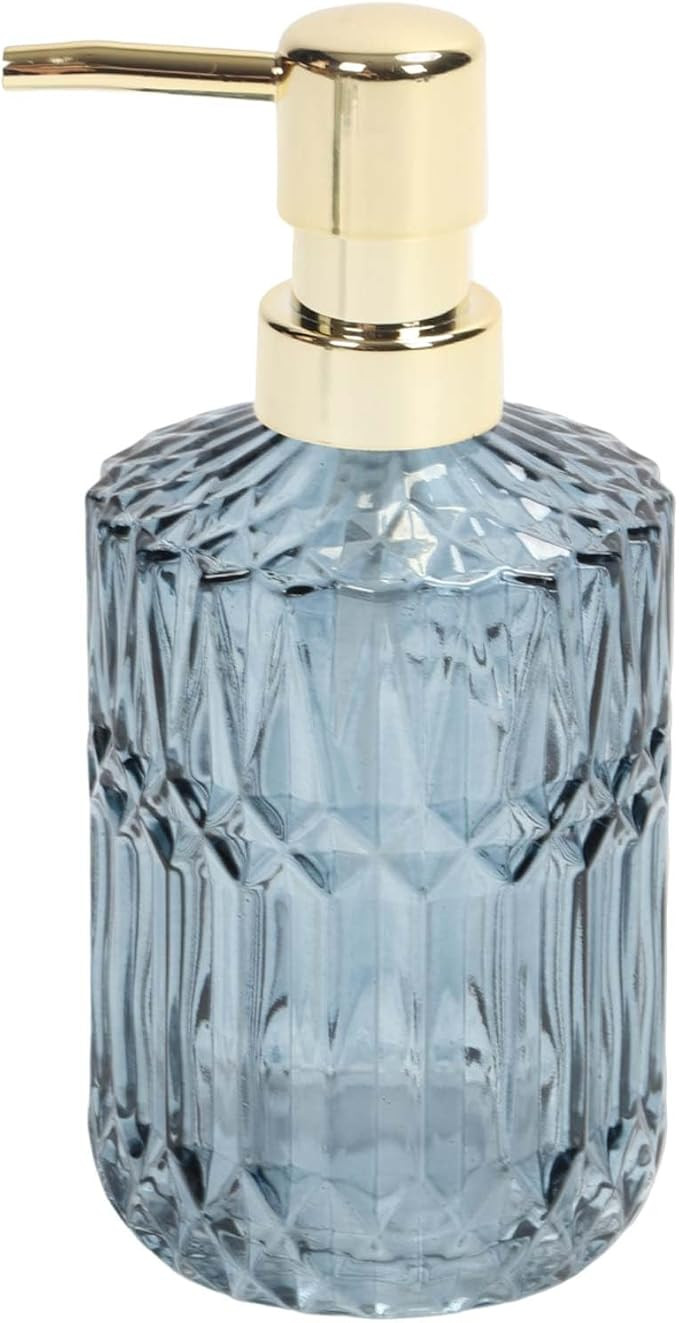 13.5OZ Glass Lotion Dispenser, Bathroom Accessory, Elegant Glass Soap Shampoo Dispenser, Decor fo... | Amazon (US)