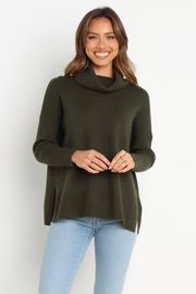 Lorraine Knit Sweater - Olive | Petal & Pup (US)