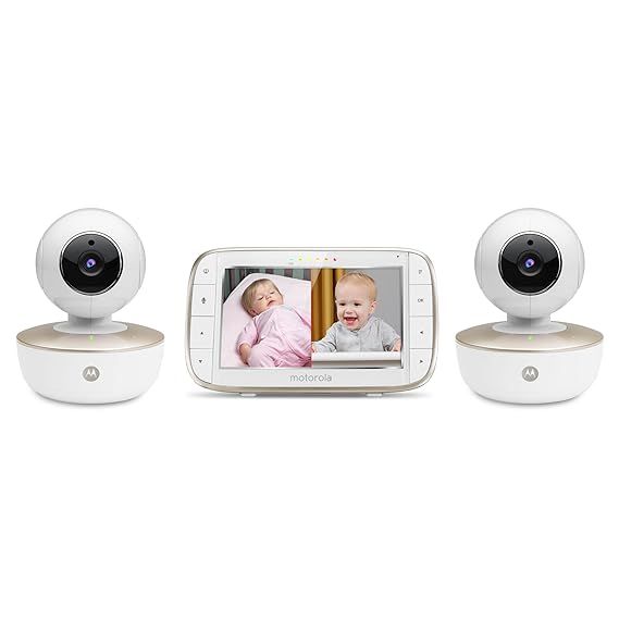 Motorola MBP855CONNECT-2 Portable 5" Video Baby Monitor with Wi-Fi Viewing, 2 Rechargeable Camera... | Amazon (US)