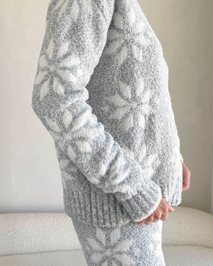 Grey Snowflake Fuzzy Sweater PJ Set | Splendid | Splendid