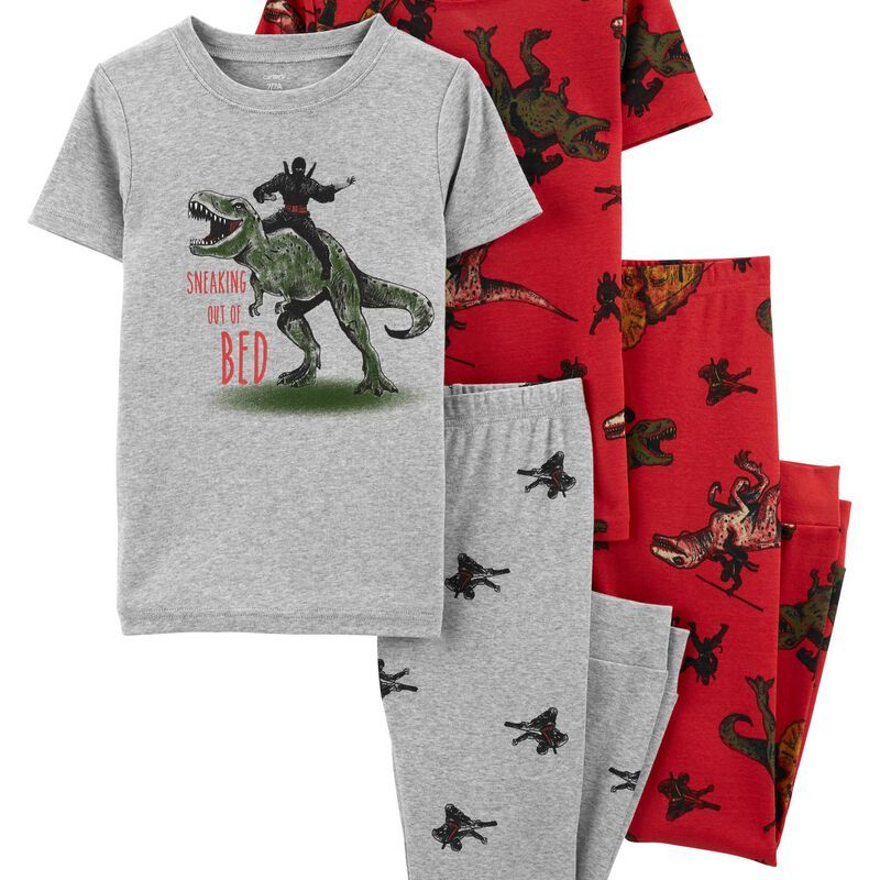 4-Piece Dinosaur 100% Snug Fit Cotton PJs | Carter's