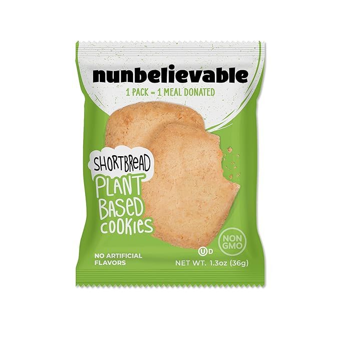 Nunbelievable Plant Based Shortbread Cookies | Non GMO Soft Butter Cookies | No Artificial Flavor... | Amazon (US)