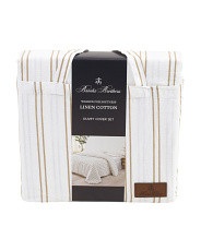 Linen And Cotton Blend Striped Duvet Cover Set | Bed & Bath | Marshalls | Marshalls
