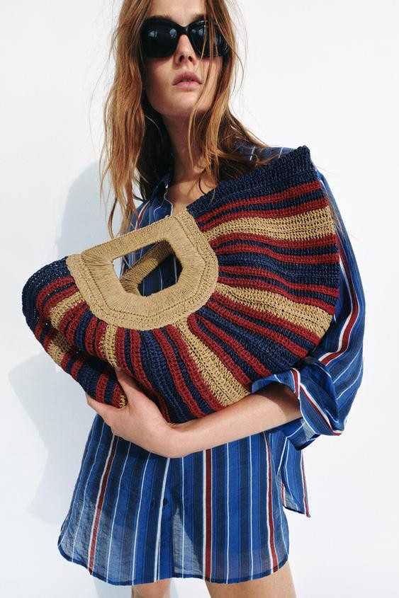 WOVEN EFFECT PRINT BAG | Zara US