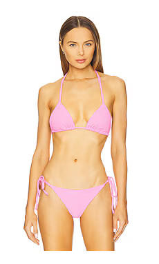 BEACH RIOT Winona Bikini Top in Prism Pink from Revolve.com | Revolve Clothing (Global)
