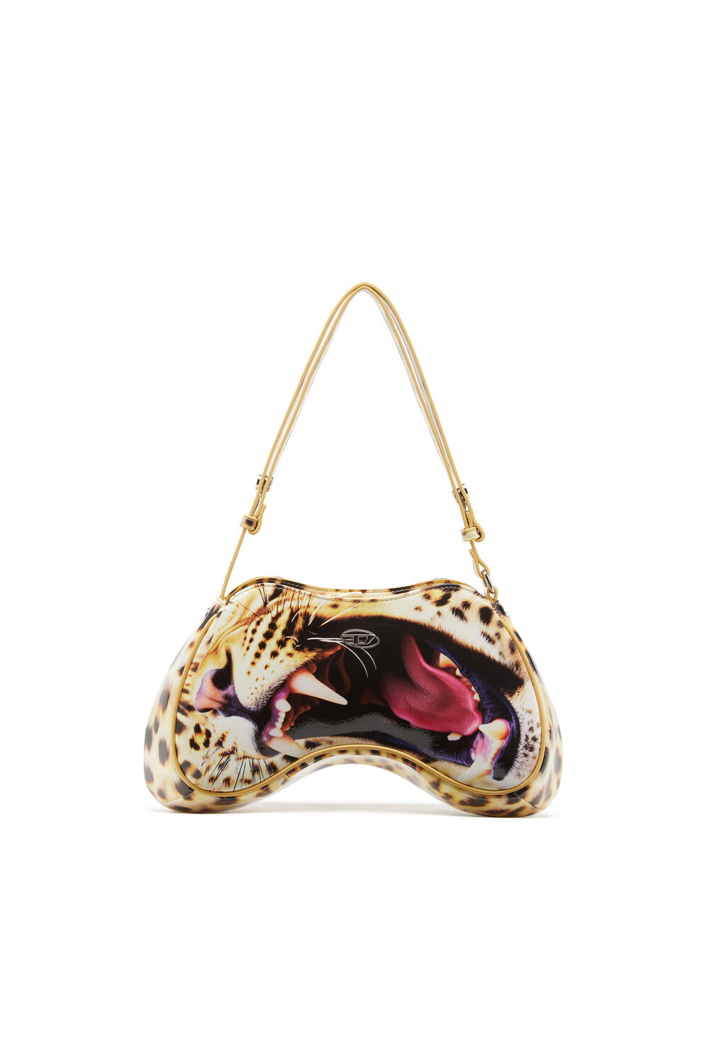 Play-Glossy shoulder bag with cat print | Diesel US