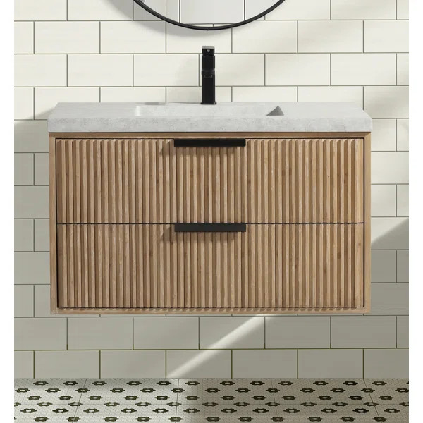 Bastos 36'' Single Bathroom Vanity with Concrete Top | Wayfair North America