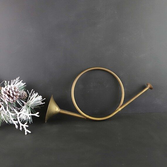 13 Vintage Brass French Horn / Solid Brass Simple Wreath | Etsy | Etsy (US)