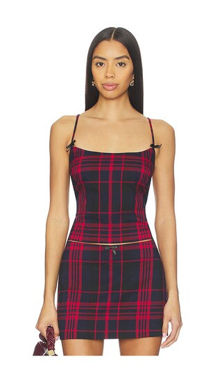 Essie Top in Red & Navy Plaid | Revolve Clothing (Global)