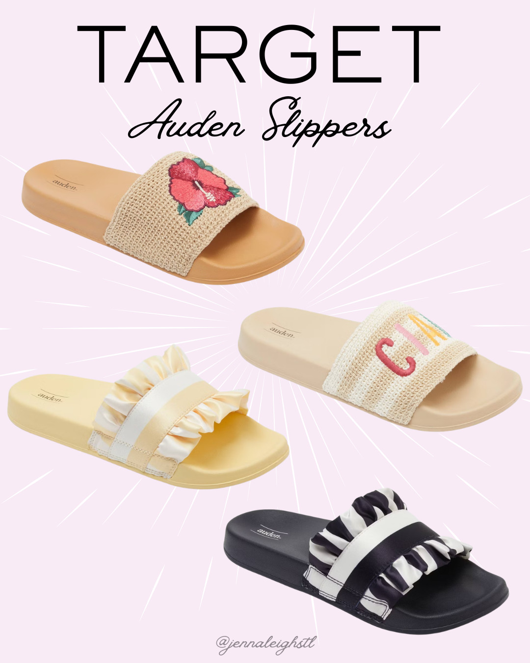 20% off these cute Auden slide slippers right now. 

 #LTKSeasonal #LTKSaleAlert #LTKSwim
