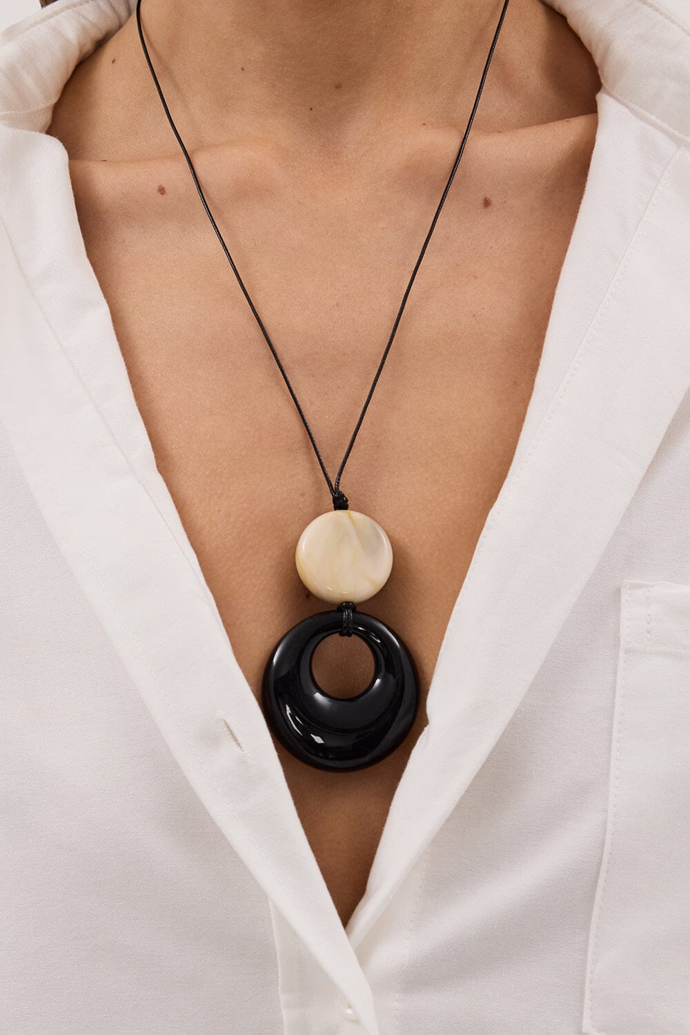 ANNA ROSSI ALBA BLACK NECKLACE | DISSH