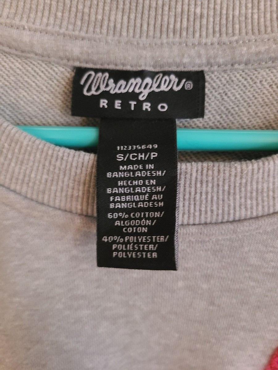 Wrangler Retro Women's Long Sleeve Logo Sweatshirt - Grey With Pink  | eBay | eBay US
