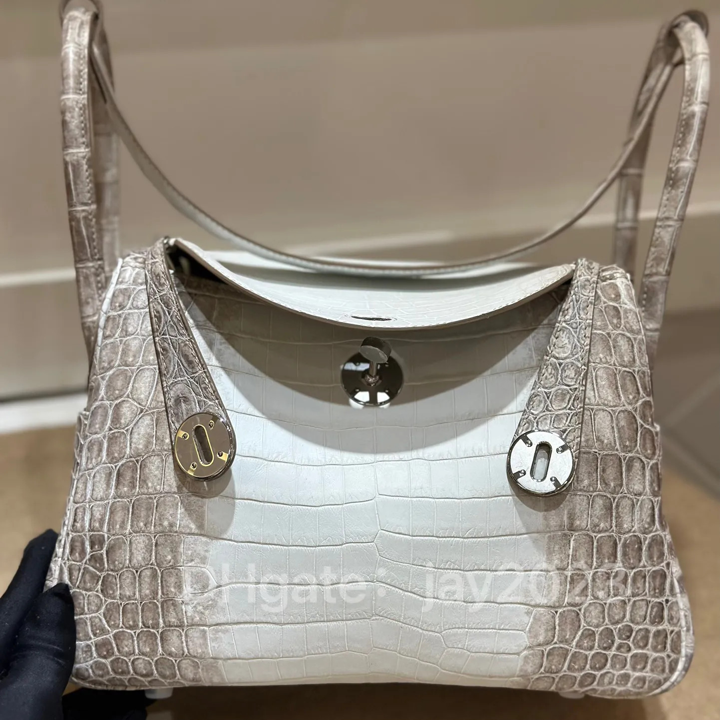 10S all handmade designer bag Himalayan 26cm tote bag real shinny Niloticus crocodile bag brand p... | DHGate