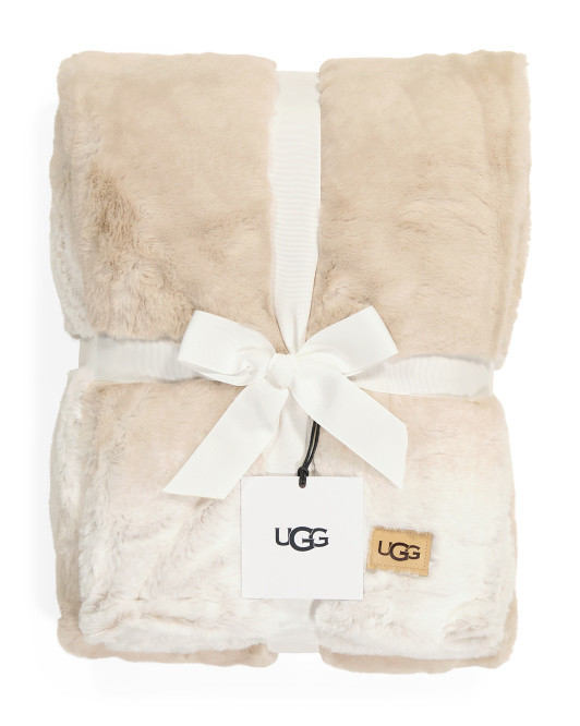 Ombre Faux Fur Throw | TJ Maxx