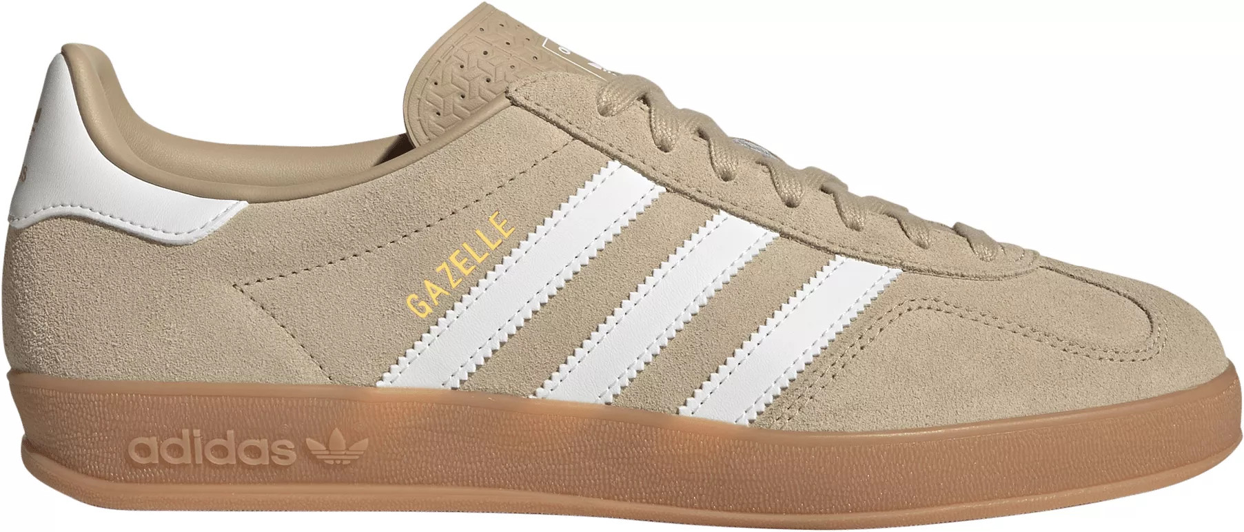 adidas Men's Gazelle Indoor Shoes, M9/W10, Beige/White | DICK'S Sporting Goods
