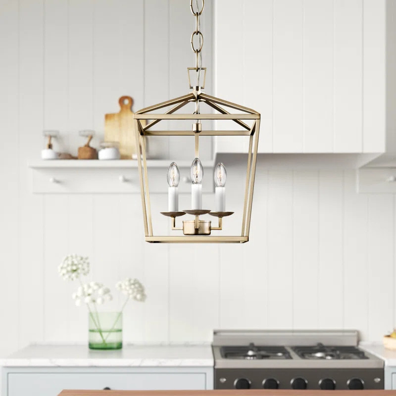 Finnegan 3-Light Dimmable Steel Geometric Lantern Chandelier | Wayfair North America