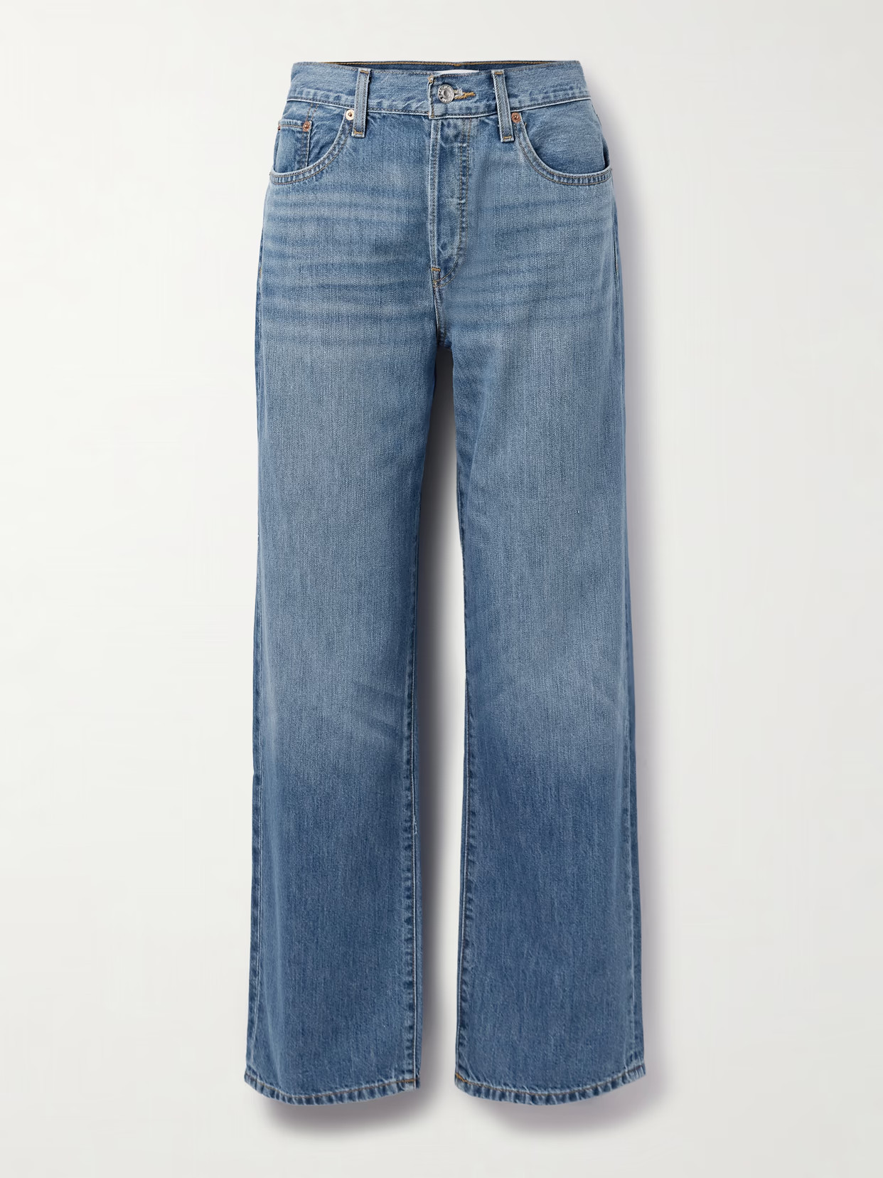 RE/DONE - The Thrasher Low-rise Straight-leg Jeans - Blue | NET-A-PORTER (US)