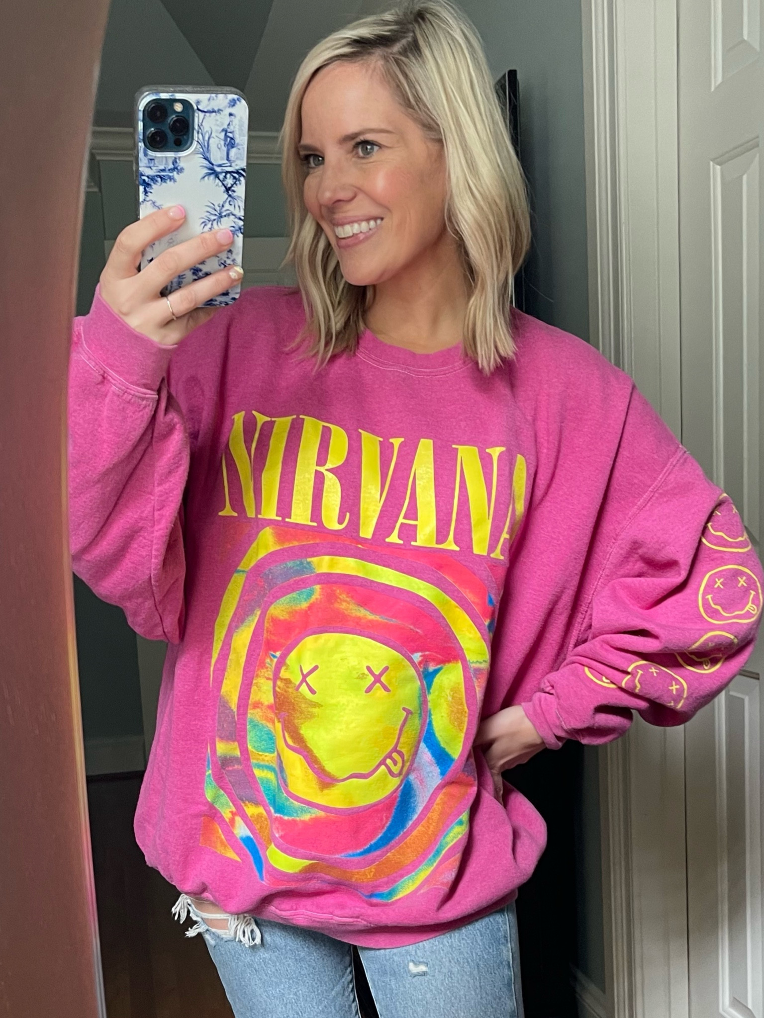 Nirvana warped smile cheap hoodie