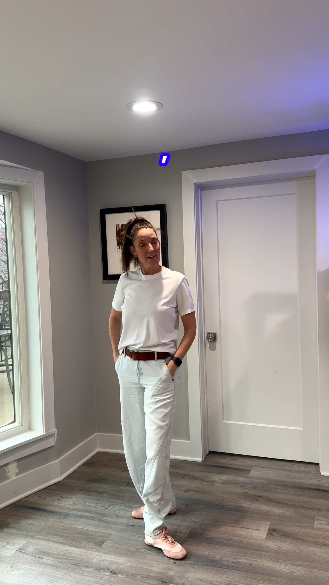There is nothing quite like a crisp white tee and relaxed denim for a productive afternoon. I love how a simple brown belt adds just the right amount of structure to this effortless silhouette. Tap the link in my bio to shop these exact high-waisted pants and more of my favorite everyday basics! #WhiteTee #DenimStyle #CasualOOTD #ShopTheLook
Casual Clarity: Option 2

My Casual Clarity Style Breakdown
• The Top: I’m wearing a classic white short-sleeved crewneck t-shirt tucked in for a clean, tailored finish.
• The Pants: I paired the tee with high-waisted, light-wash wide-leg denim featuring a unique diagonal seam detail.
• The Accessories: I’ve added a medium-brown leather belt with a silver buckle to define the waist and provide a warm contrast.
• The Footwear: I finished the ensemble with my favorite light pink lace-up sneakers for a subtle pop of color.
• The Vibe: This outfit is the definition of "polished casual"—it captures a fresh, organized energy that is perfect for a busy day.

white t-shirt, white crewneck, light wash denim, wide leg pants, brown leather belt, pink sneakers, casual everyday outfit, minimalist style, effortless chic, high waisted denim, LTKstyle

#LTKootd #LTKmomlife #LTKdayinmylife