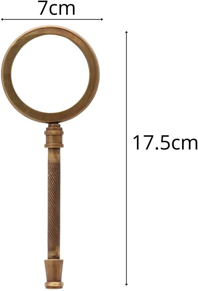 RII Magnifying Glass with Brass Handle, Handheld Magnifying Glass Lens, Antique Magnifier, Readin... | Amazon (US)