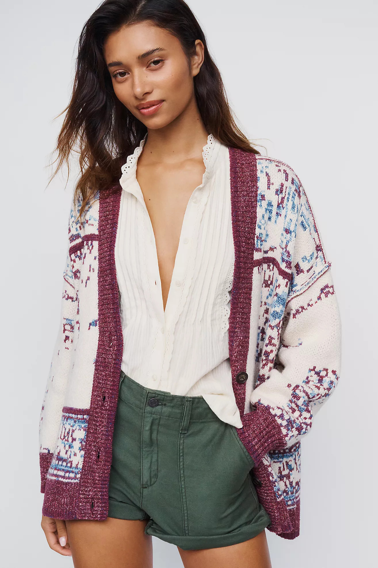 Cotton Wool Blend Oversized Cardigan | Anthropologie (US)