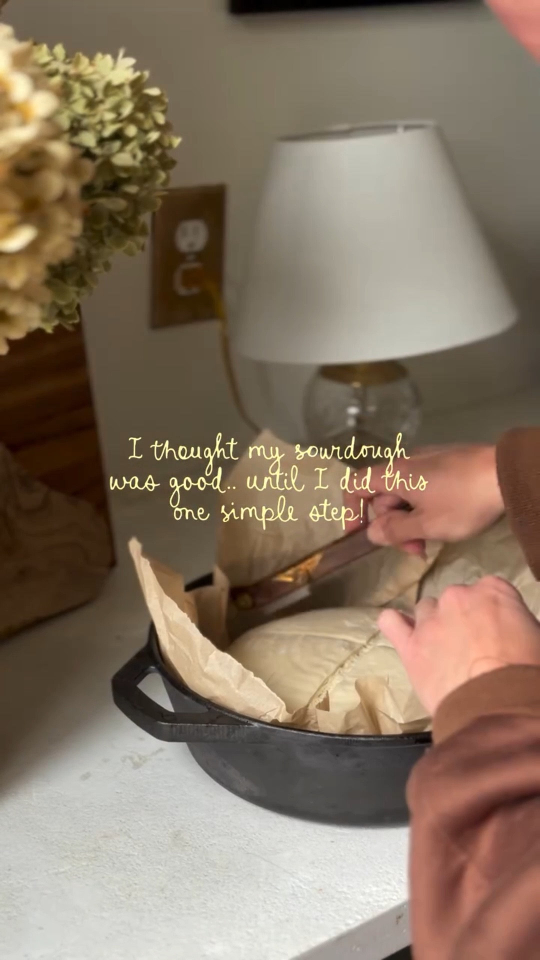 Have you ever telt like your sourdough was almost there, but not?!? I just might be delivering the missing piece today 👀⬇️

I’m not kidding when I say this, last night I had this idea for when I baked my loaf today. I added a simple pad of cold butter to the top of my loaf before baking... and in the spirit of over-exaggeration, Y’all it changed EVERYTHING!! 😲🗝️

The crust? Rich, golden, slightly crisp with this buttery depth that made it taste straight out the local bakery you’d drive 30 minutes for. The smell alone had me and Bo about to go crazy waiting to cut into it 😜

The best part? It took zero extra effort!!

So if you’re baking a loaf this week, do not pass go. Do not collect 💯 Just add that butter!

Save this so you don’t forget 🔖 

Here’s go-to sourdough recipe:
*  125g active sourdough starter
*  350g water
*  525g unbleached all purpose flour 
*  13g salt
* ~25g honey

Directions (simple version):
Mix, rest, stretch & fold, bulk ferment, shape, and cold proof overnight.

🗝️🏆Right before baking → add a healthy pad of cold butter right on top of your dough.

Bake:
*  470°F covered for 27 mins
*  450°F uncovered for 5 mins

That’s literally it 🙌🏽

Sometimes it’s not doing more... it’s just doing one small thing differently!!

Save this for your next sourdough bake + tell me if you try the fisher house butter way 🧈👀

#sourdoughbread #sourdoughtips #homemadebread #breadbaking #sourdouahrecipe fromscratchcookina simpleinaredients