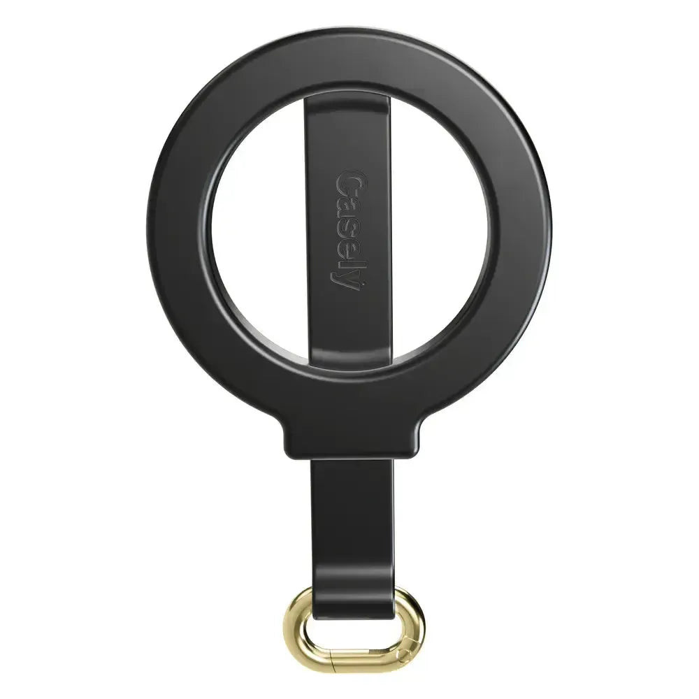 MagRing+ | Black Magnetic Adjustable Phone Ring with Keychain | CASELY