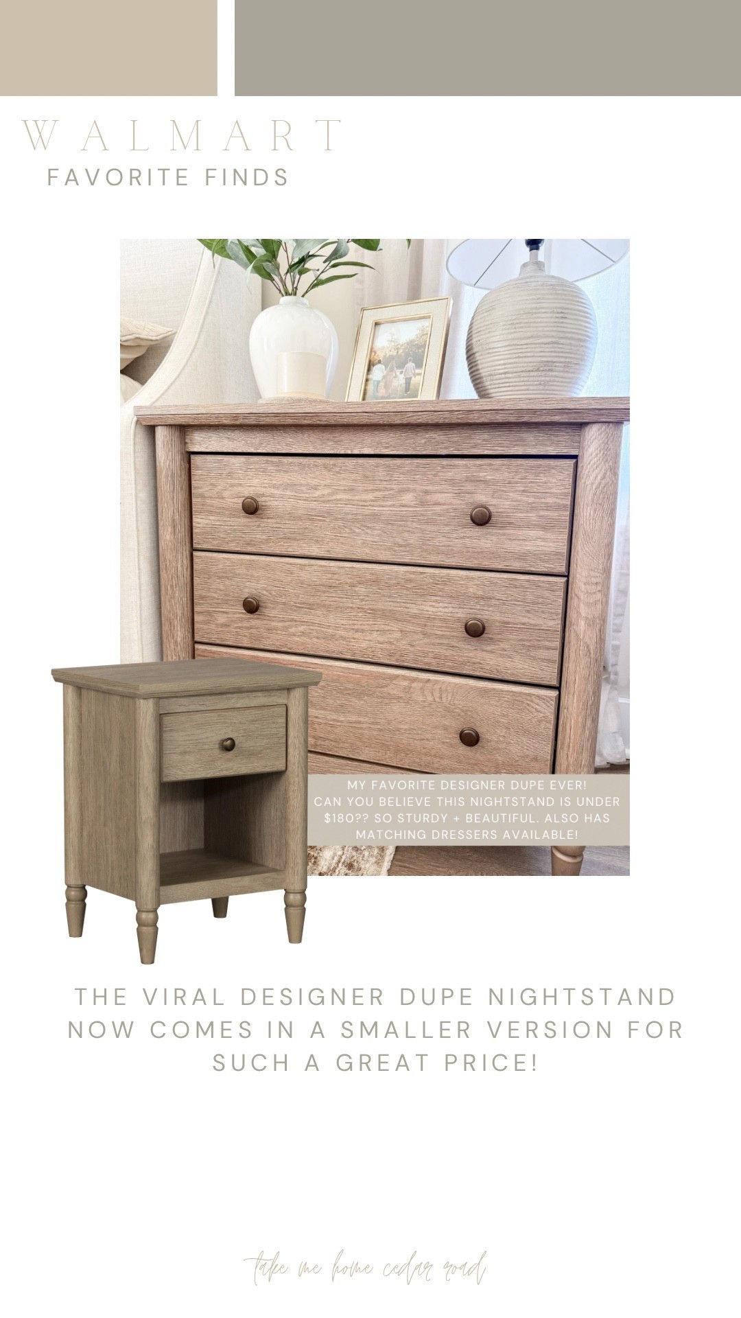 The best designer dupe nightstand now has a smaller version that is so good!

Bedroom furniture, bedroom, nightstand, dresser 

#LTKHome #LTKSaleAlert