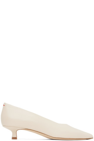 aeyde - 灰白色 Clara 低跟鞋 | SSENSE