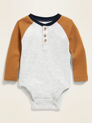 Unisex Thermal Henley Bodysuit for Baby | Old Navy (US)