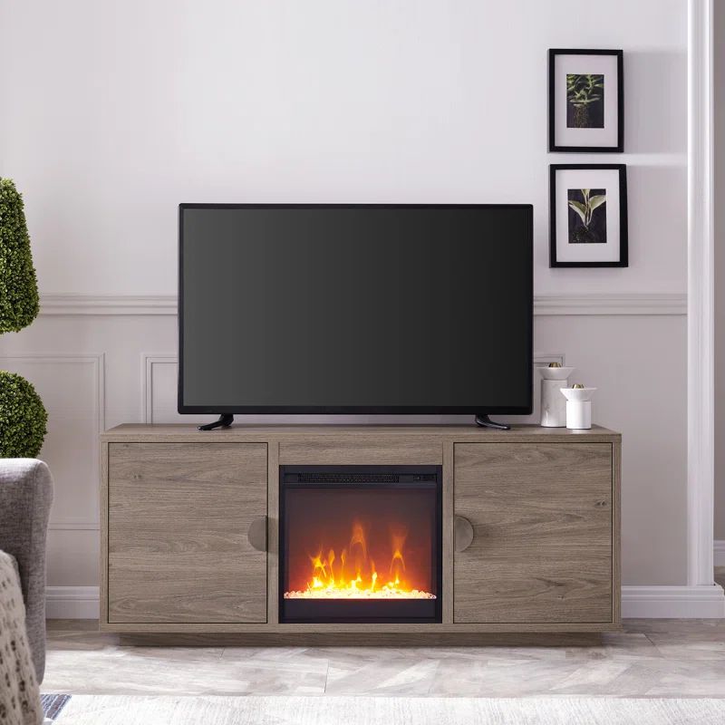 Julesburg TV Stand for TVs up to 65" with Electric Fireplace Included | Wayfair North America