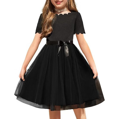 Arshiner Girls Dress Pageant Princess Party Elegant Dresses-Black-4 | Target