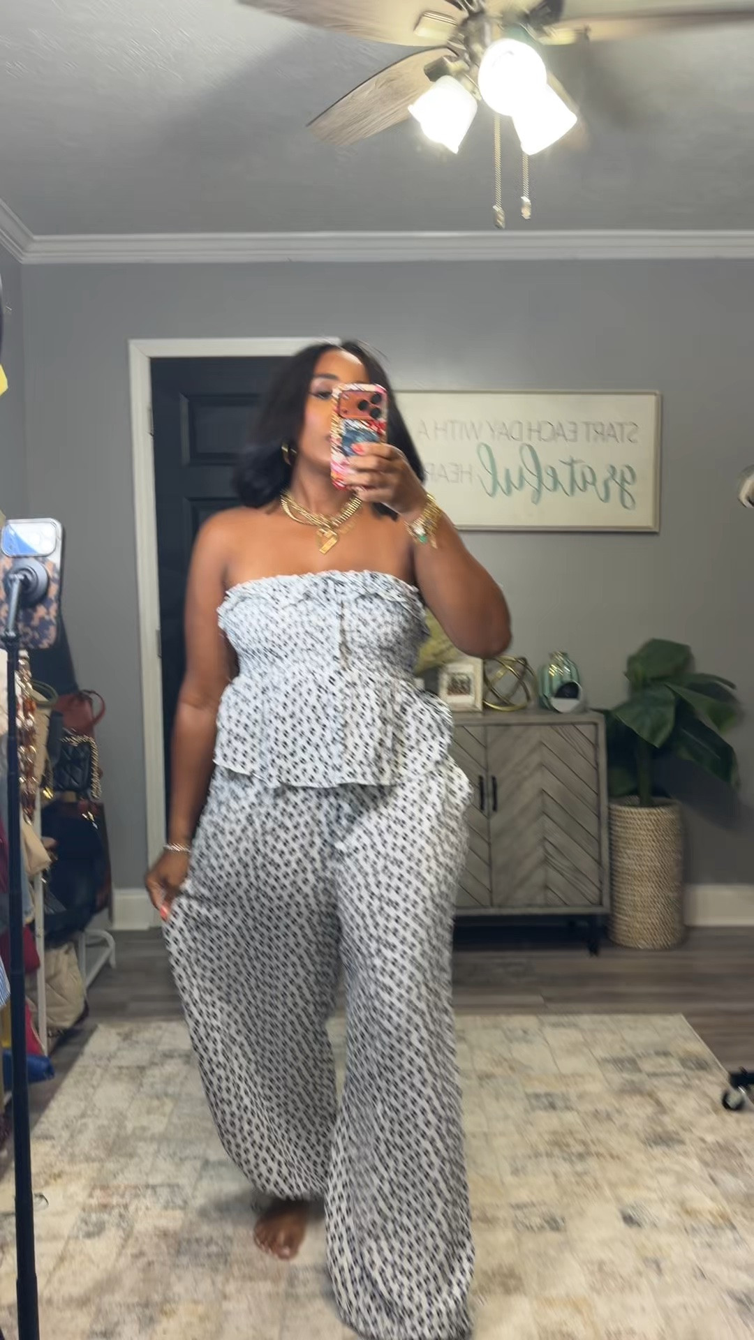 Three effortless sets that make getting dressed so much easier. 🤍💙 From everyday errands to vacation days, these are the throw-on-and-go outfits you’ll keep reaching for.

✨ Soft, comfy, flattering, and easy to mix and match.
✔️ Perfect for travel, brunch, school drop-off, casual Fridays, and weekend plans.
✔️ Affordable finds that look much more expensive.

SIZING REFERENCE: 5’5” | 165 lbs | Size 10
• Blue set: Top M | Bottoms M
• Printed set: M
• Leopard lounge set: M

Everything is linked in my LTK! 🤍

#LTKStyle #FashionOver40 #AffordableFashion #MatchingSet #EverydayStyle

#LTKootd #LTKOver40 #LTKMidsize