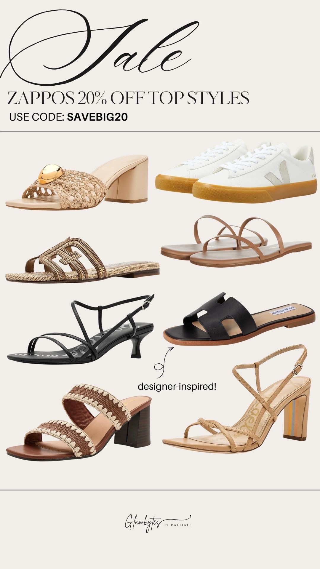 Zappos sale alert ✨ 20% off select styles (or an extra 20% off sale picks) with code SAVEBIG20 🎉

summer heels, summer heel, summer sale, summer shoes, everyday sneakers, summer sandals, Zappos sale, Steve madden, Sam Edelman, summer shoe markdowns

#LTKSeasonal #LTKSaleAlert