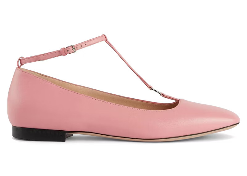 Gucci Leather SquareToe Flat (Women's) Sneakers in Pink | StockX