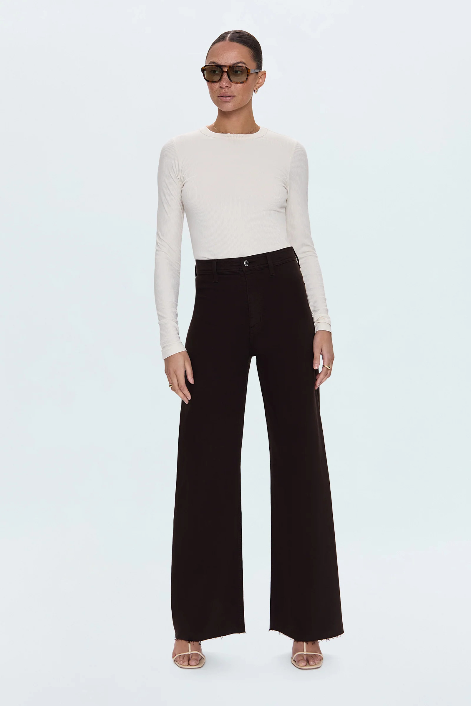 Penny High Rise Wide Leg Jean - Mocha | Pistola Denim